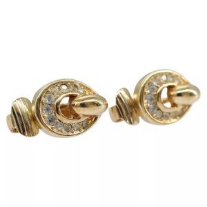 Christian Dior Earring metal Gold Auth